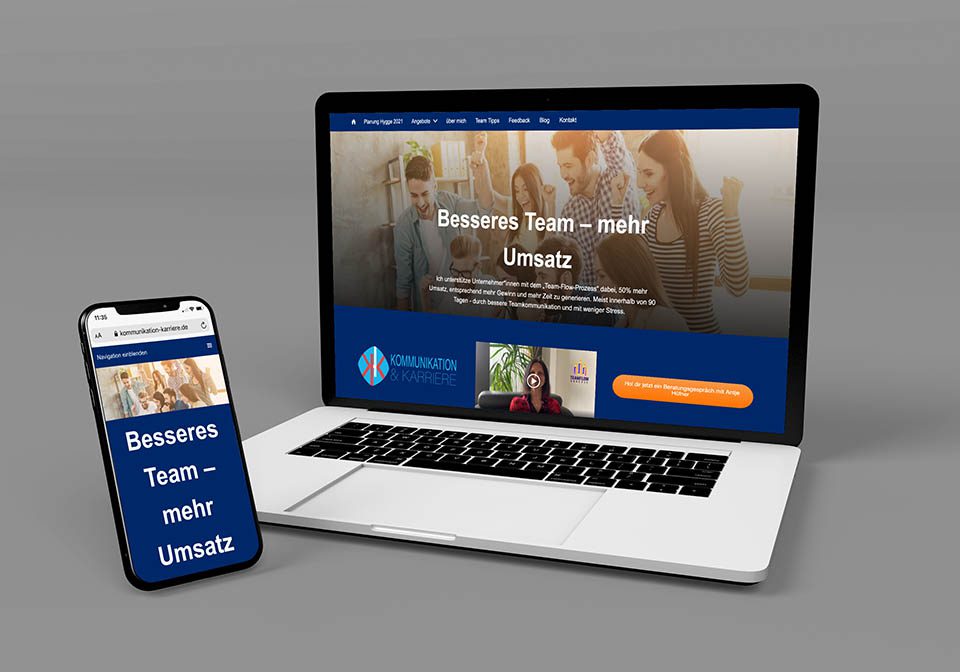 Website Antje Hüfner alt